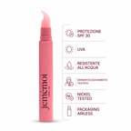 Balsamo labbra SPF 30 jemèmoi gusto fragola e uva, flacone airless 10ml